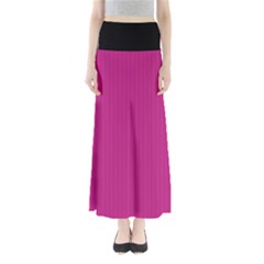Dark Carnation Pink - Full Length Maxi Skirt by FashionLane