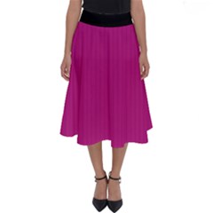 Dark Carnation Pink - Perfect Length Midi Skirt by FashionLane