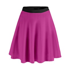 Dark Carnation Pink - High Waist Skirt by FashionLane