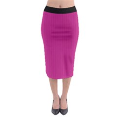 Dark Carnation Pink - Midi Pencil Skirt by FashionLane