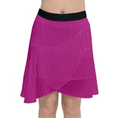 Dark Carnation Pink - Chiffon Wrap Front Skirt by FashionLane