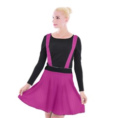 Dark Carnation Pink - Suspender Skater Skirt by FashionLane
