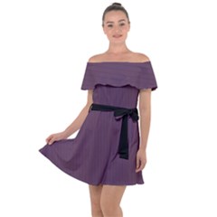 Dark Byzantium - Off Shoulder Velour Dress by FashionLane