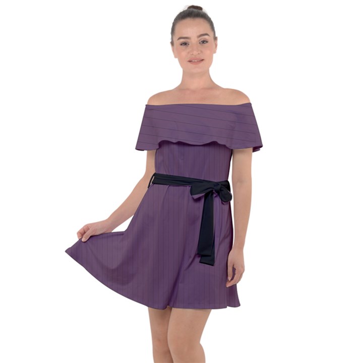 Dark Byzantium - Off Shoulder Velour Dress