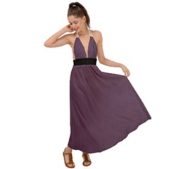 Dark Byzantium - Backless Maxi Beach Dress by FashionLane