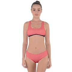 Living Coral - Criss Cross Bikini Set by FashionLane