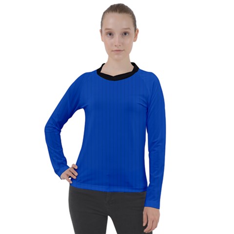 Absolute Zero Blue - Women s Pique Long Sleeve Tee by FashionLane