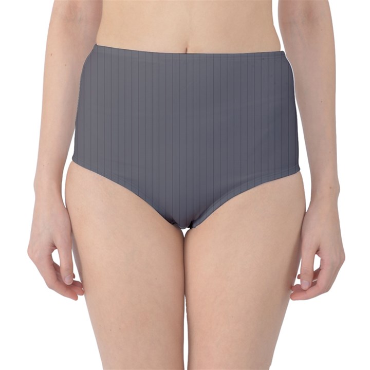 Carbon Grey - Classic High-Waist Bikini Bottoms