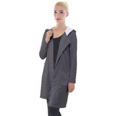 Carbon Grey - Hooded Pocket Cardigan by FashionLane