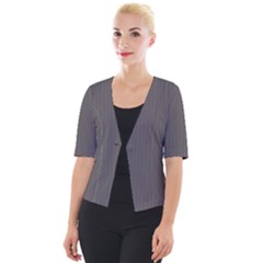 Carbon Grey - Cropped Button Cardigan by FashionLane