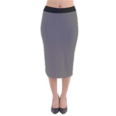 Carbon Grey - Velvet Midi Pencil Skirt