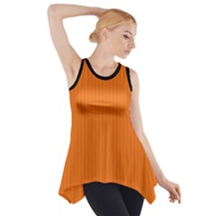 Carrot Orange - Side Drop Tank Tunic by FashionLane