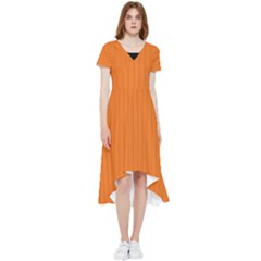 Carrot Orange - High Low Boho Dress by FashionLane