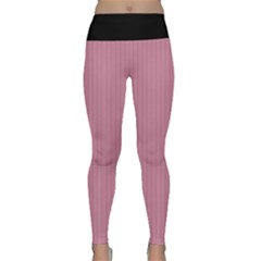 Cashmere Rose - Lightweight Velour Classic Yoga Leggings by FashionLane