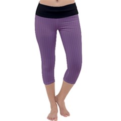 Chinese Violet - Capri Yoga Leggings by FashionLane