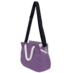 Chinese Violet - Rope Handles Shoulder Strap Bag by FashionLane