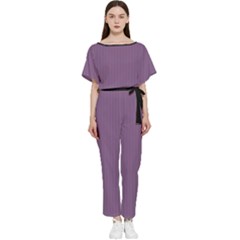 Chinese Violet - Batwing Lightweight Jumpsuit by FashionLane