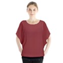 Chili Oil Red - Batwing Chiffon Blouse View1