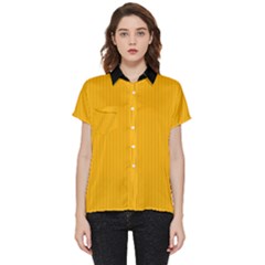 Chinese Yellow - Short Sleeve Pocket Shirt by FashionLane