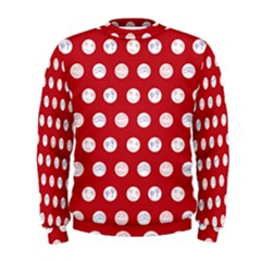 Red Polka-dot Doodles Men s Sweatshirt by pishposhpal