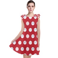 Red Polka-dot Doodles Tie Up Tunic Dress by pishposhpal