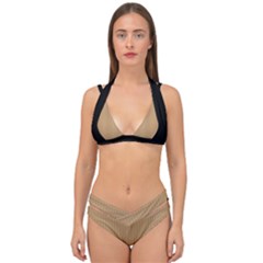 Wood Brown - Double Strap Halter Bikini Set by FashionLane
