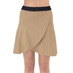 Wood Brown - Wrap Front Skirt by FashionLane