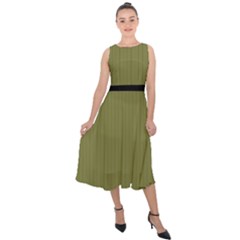 Woodbine Green - Midi Tie-back Chiffon Dress by FashionLane
