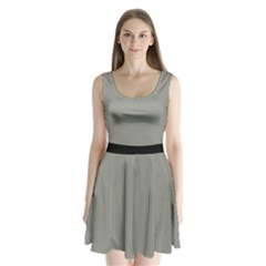 Trout Grey - Split Back Mini Dress  by FashionLane