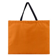 Turmeric Orange - Zipper Large Tote Bag by FashionLane