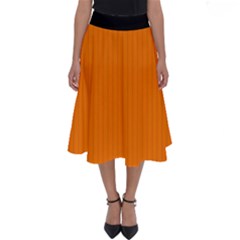 Turmeric Orange - Perfect Length Midi Skirt by FashionLane