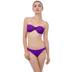 Violet Purple - Classic Bandeau Bikini Set by FashionLane