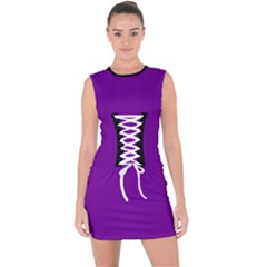 Violet Purple - Lace Up Front Bodycon Dress