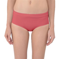 Valentine Red - Mid-waist Bikini Bottoms by FashionLane