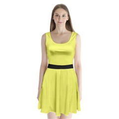 Unmellow Yellow - Split Back Mini Dress 