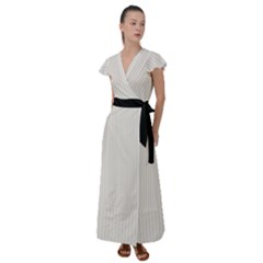 Alabaster - Flutter Sleeve Maxi Dress by FashionLane