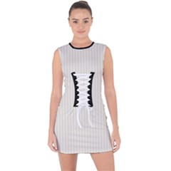 Alabaster - Lace Up Front Bodycon Dress by FashionLane