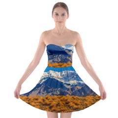 Aconcagua Park Landscape, Mendoza, Argentina Strapless Bra Top Dress by dflcprintsclothing