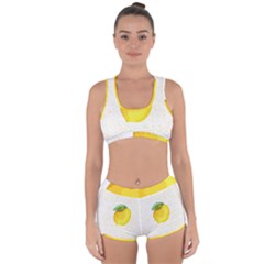 Illustration Sgraphic Lime Orange Racerback Boyleg Bikini Set