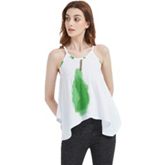Pear Fruit Watercolor Painted Flowy Camisole Tank Top