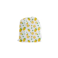 Illustrations Lemon Citrus Fruit Yellow Drawstring Pouch (xs) by Alisyart