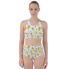 Illustrations Lemon Citrus Fruit Yellow Racer Back Bikini Set
