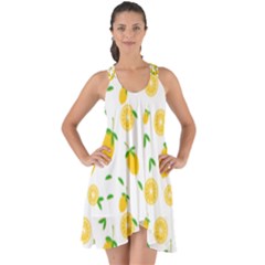 Illustrations Lemon Citrus Fruit Yellow Show Some Back Chiffon Dress by Alisyart