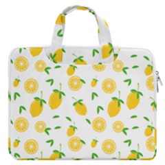 Illustrations Lemon Citrus Fruit Yellow Double Pocket Laptop Bag
