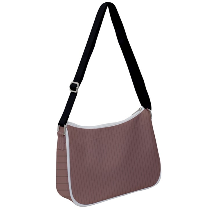 Burnished Brown - Zip Up Shoulder Bag