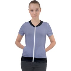 Cool Grey - Short Sleeve Zip Up Jacket by FashionLane