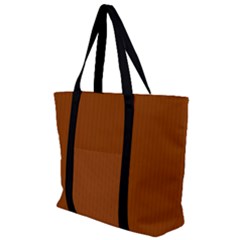 Burnt Orange - Zip Up Canvas Bag by FashionLane