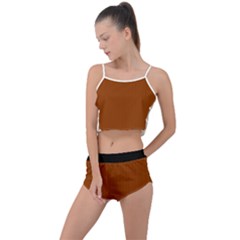 Burnt Orange - Summer Cropped Co-ord Set by FashionLane