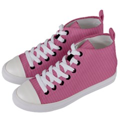 Aurora Pink - Women s Mid-top Canvas Sneakers by FashionLane