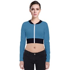 Blue Moon - Long Sleeve Zip Up Bomber Jacket by FashionLane